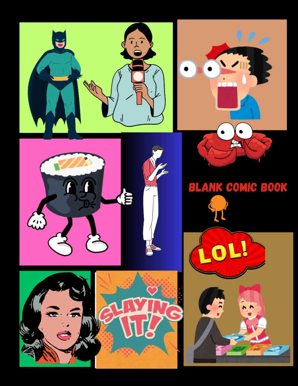 

Blank Comic Book for Kids and Adults: Create Your Own Comics with 120 Fun Pages of Comic Panels - Large 8.5 x 11 Inches Drawing Notebook for Artists, Kids, Teens & Beginners (Independently published)
