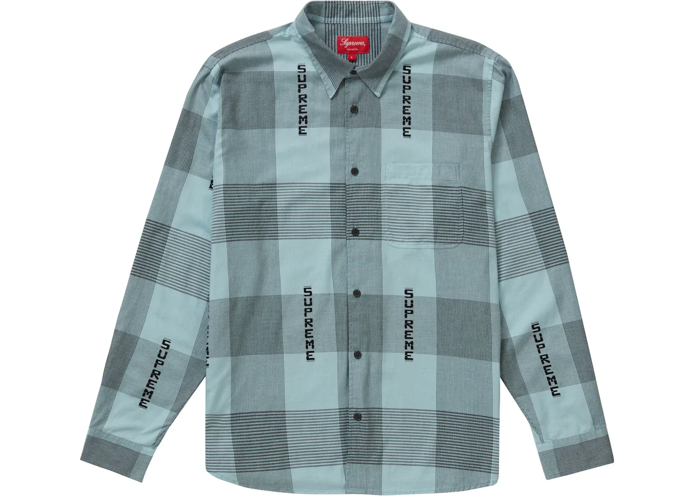 Мужская рубашка с принтом Supreme Shirt, Light Blue