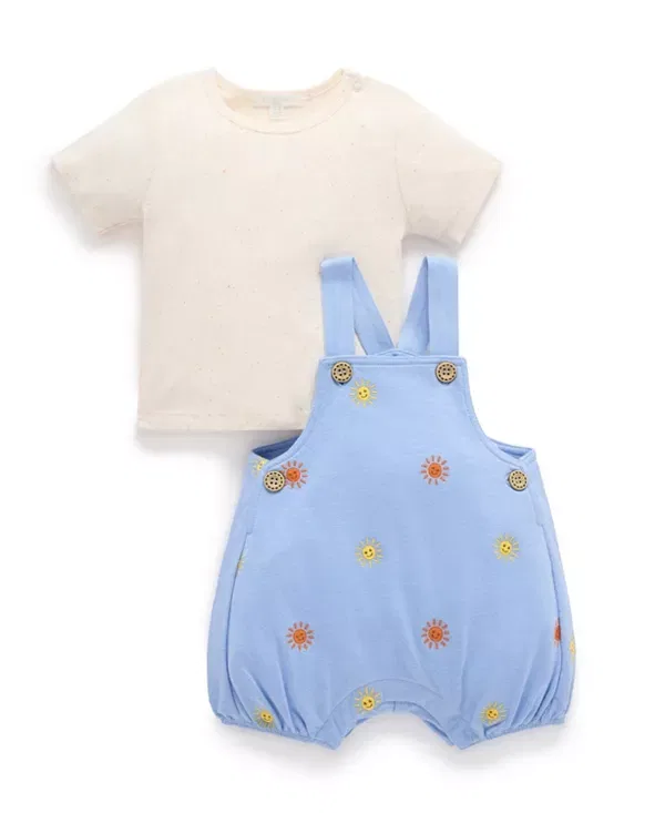 Детский комплект для мальчиков с коротким рукавом Purebaby, Sunshine Broderie