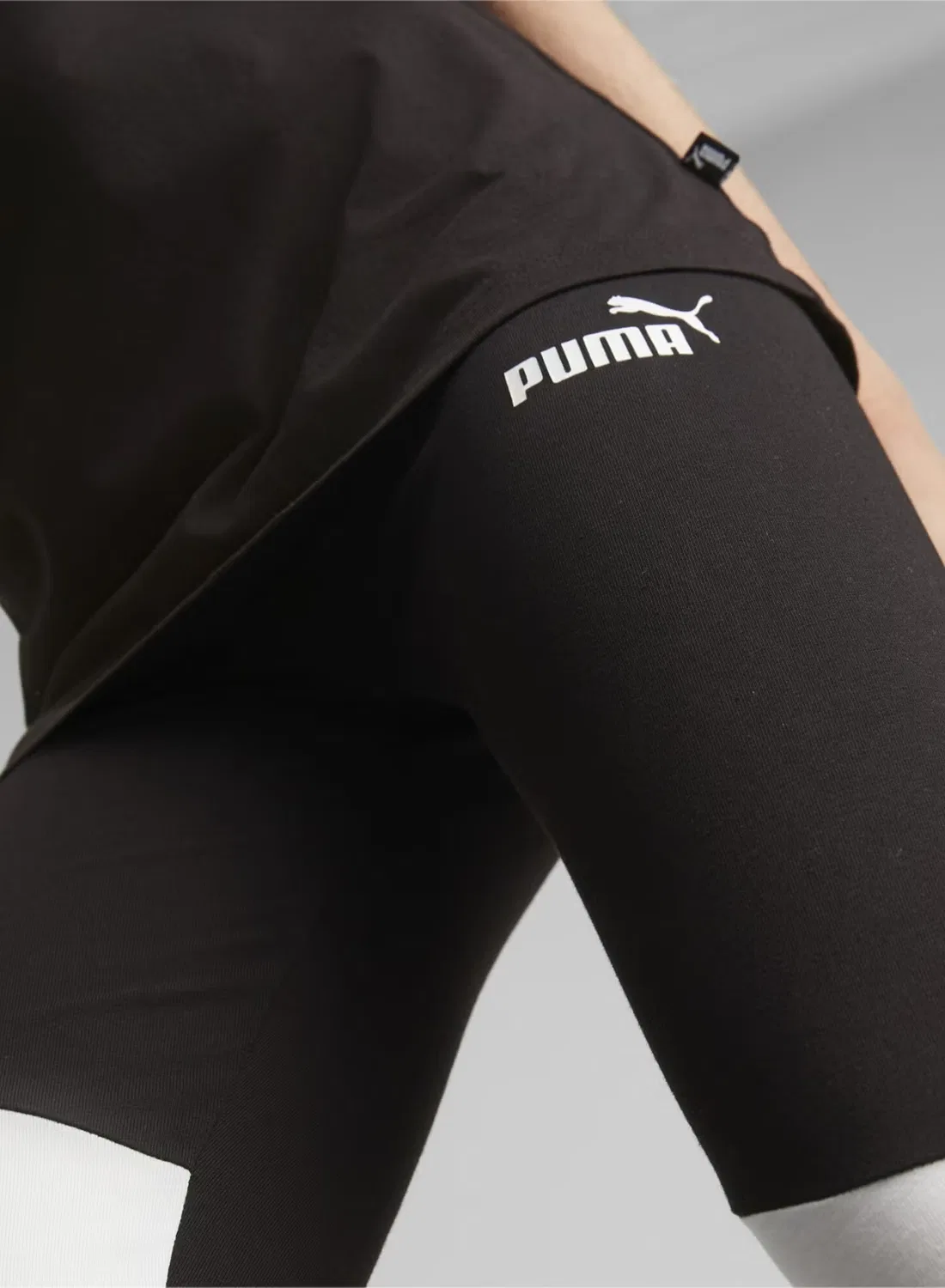 Леггинсы детские с принтом животного Essentials Puma, черный — фото 2