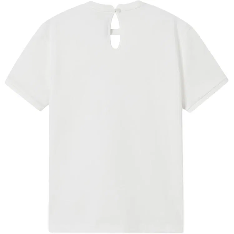 Футболка женская LACOSTE Light Nude Pink, хлопковая, с логотипом — фото 4