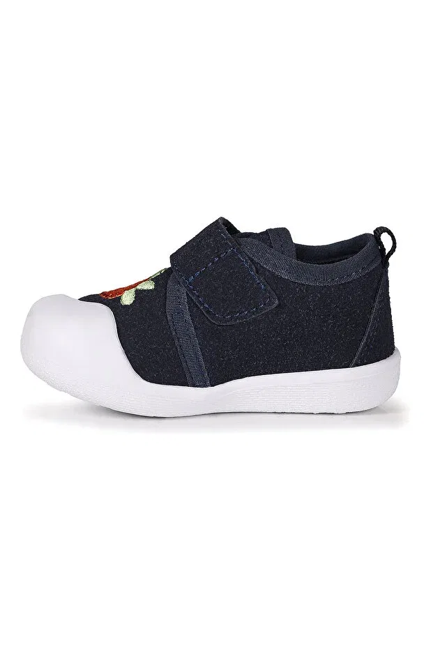 Детские тапочки для мальчиков с застежкой-липучкой Strawberry velcro baby boy first step slippers shoes Kiko Kids, Navy Blue — фото 4