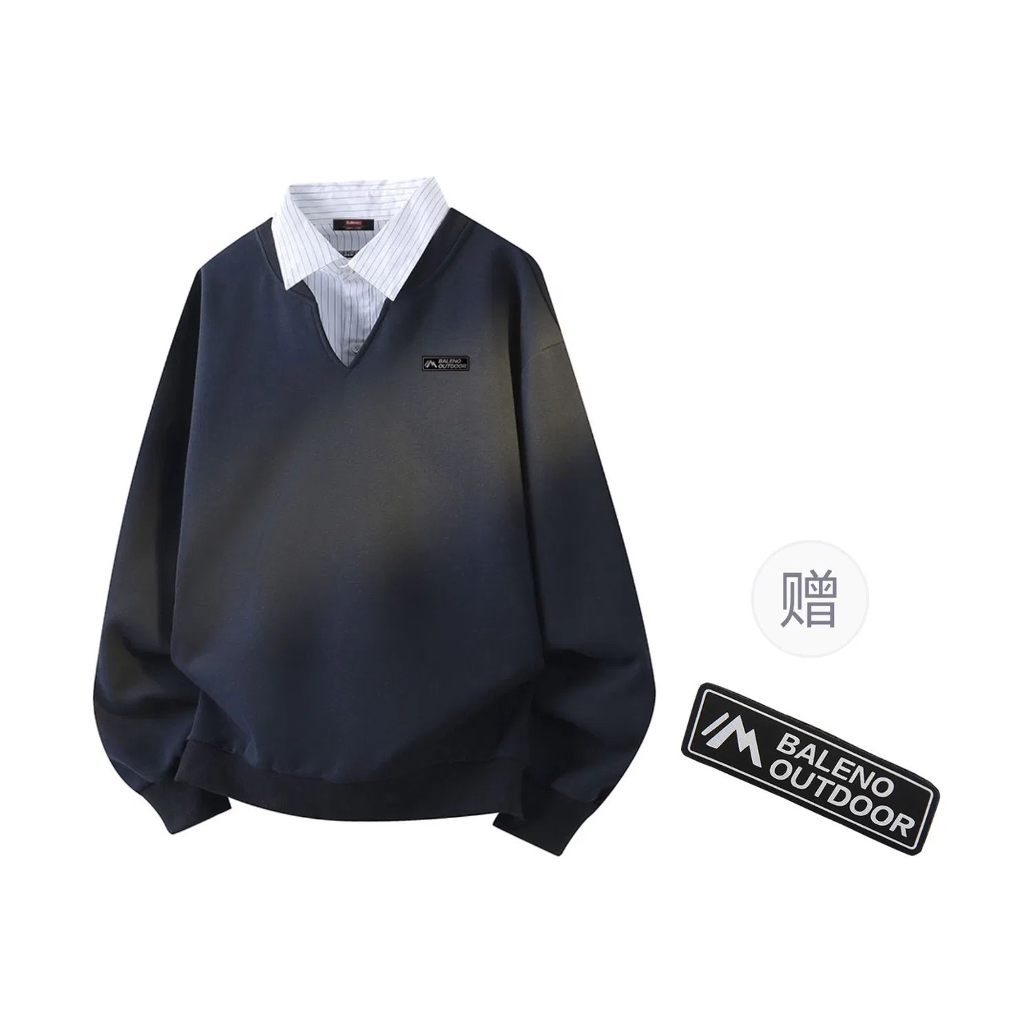 Детская футболка с имитацией двухслойности BALENO, Navy Blue