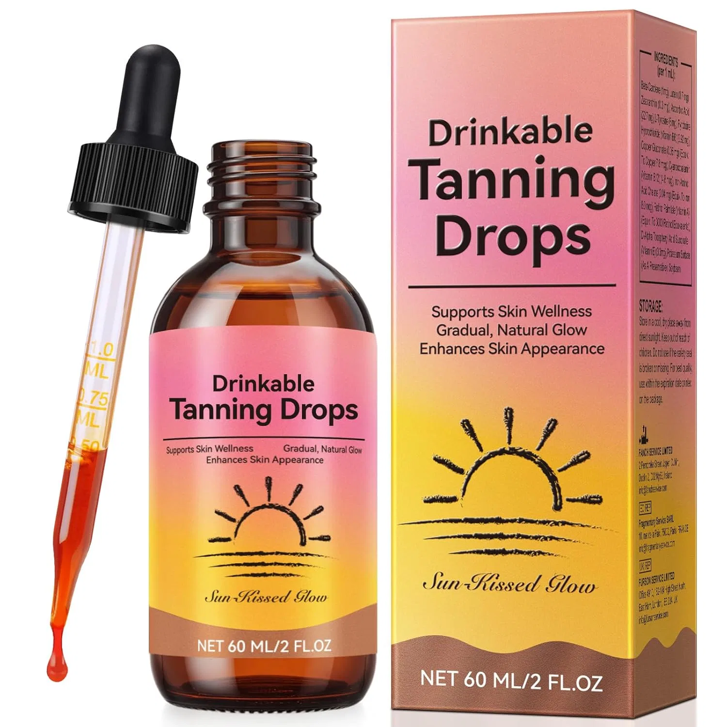 Питьевые капли для загара, Natural Tanning Drops, 1 флакон Rlfjynxious