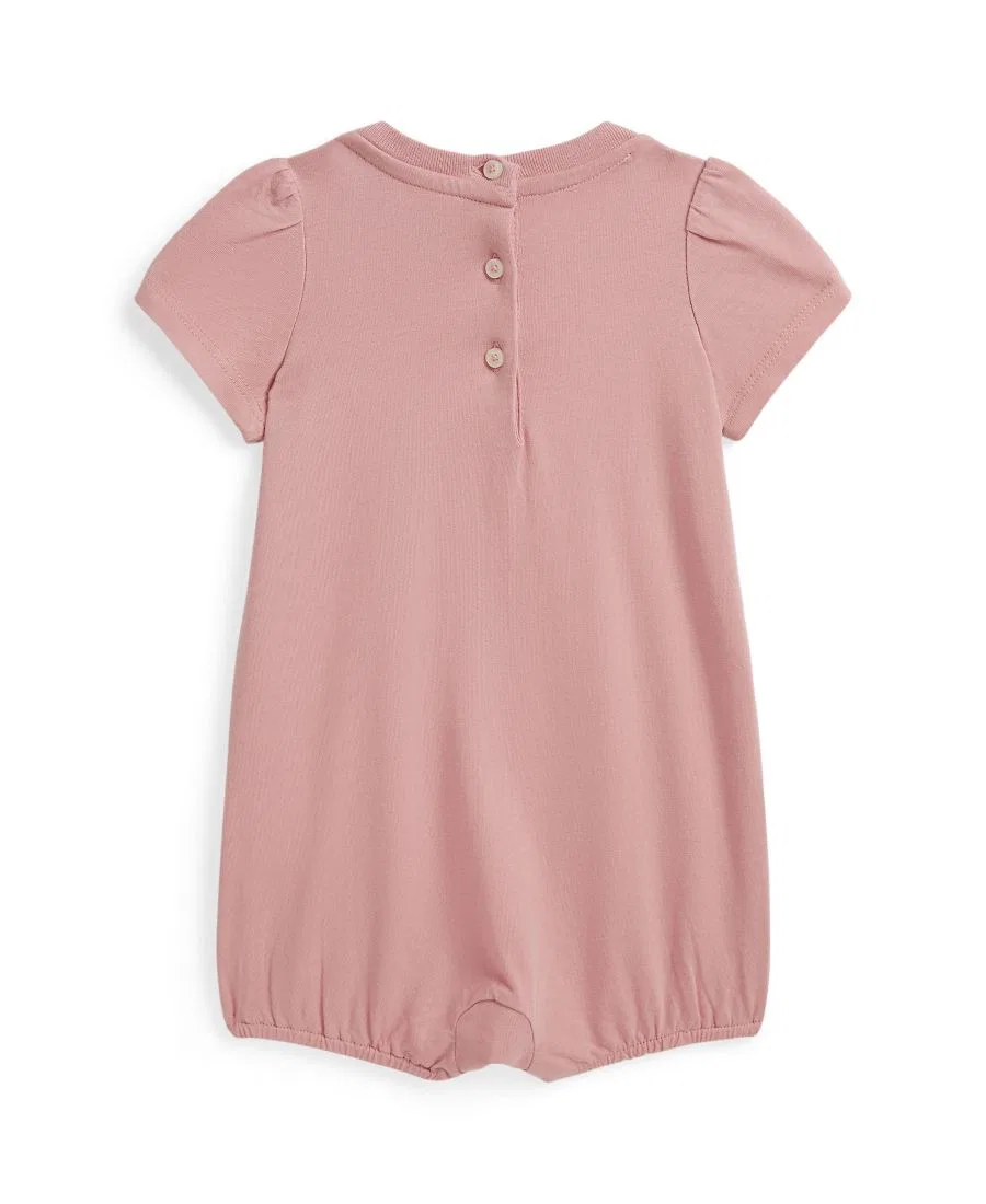 Детский комбинезон-боди с патчворк-принтом Polo Ralph Lauren, Adirondack Rose — фото 2