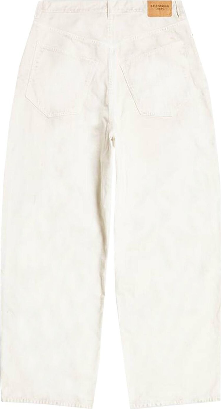 Джинсы Balenciaga Large Baggy Jeans 'Dirty Cream', кремовый — фото 3