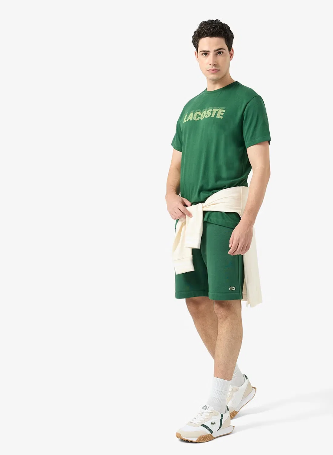 Футболка с высоким воротом Lacoste, зеленый — фото 4
