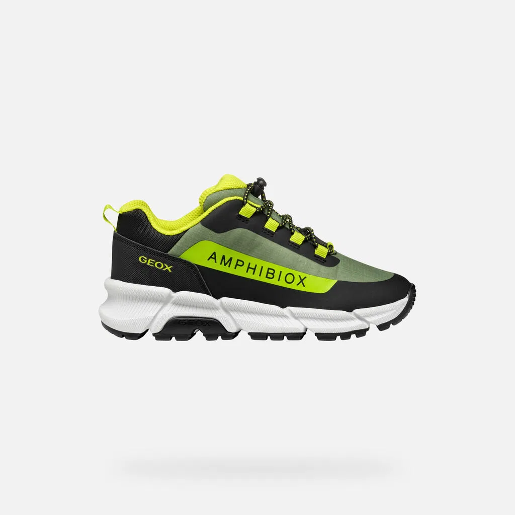 Детские кроссовки с дышащей подошвой Flexyper Plus Babx A Geox, Olivgrun Silbergrun — фото 2