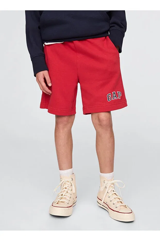 Детские шорты для мальчиков с эластичным манжетом Gap, Red — фото 4