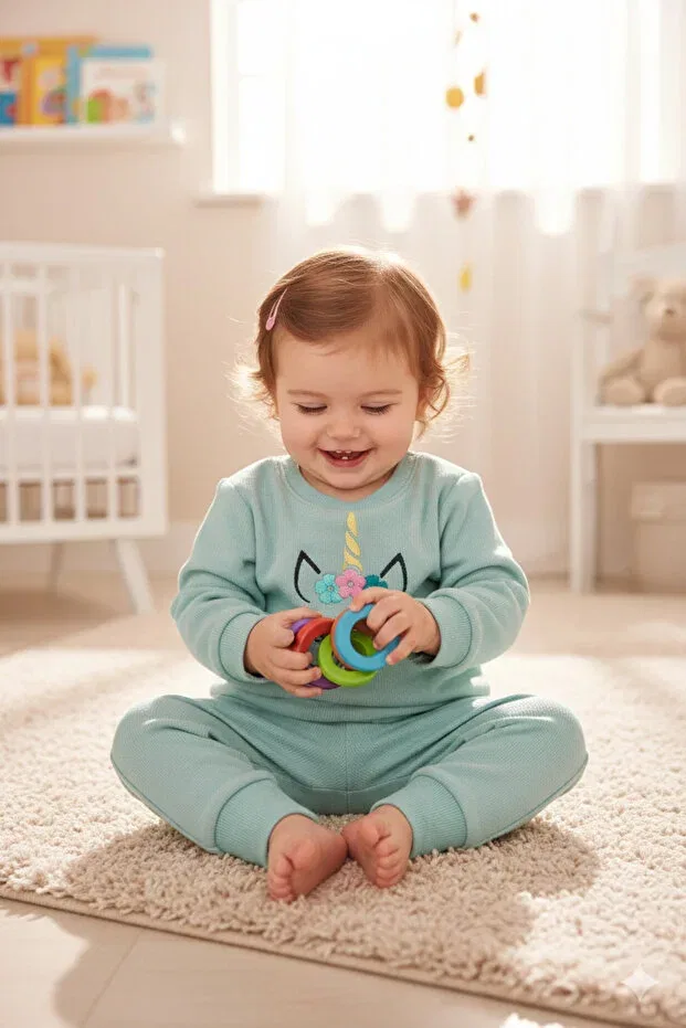 Детский комплект спортивного костюма Unicorn themed thessaloniki fabric tracksuit set Best Kids, Mint Green