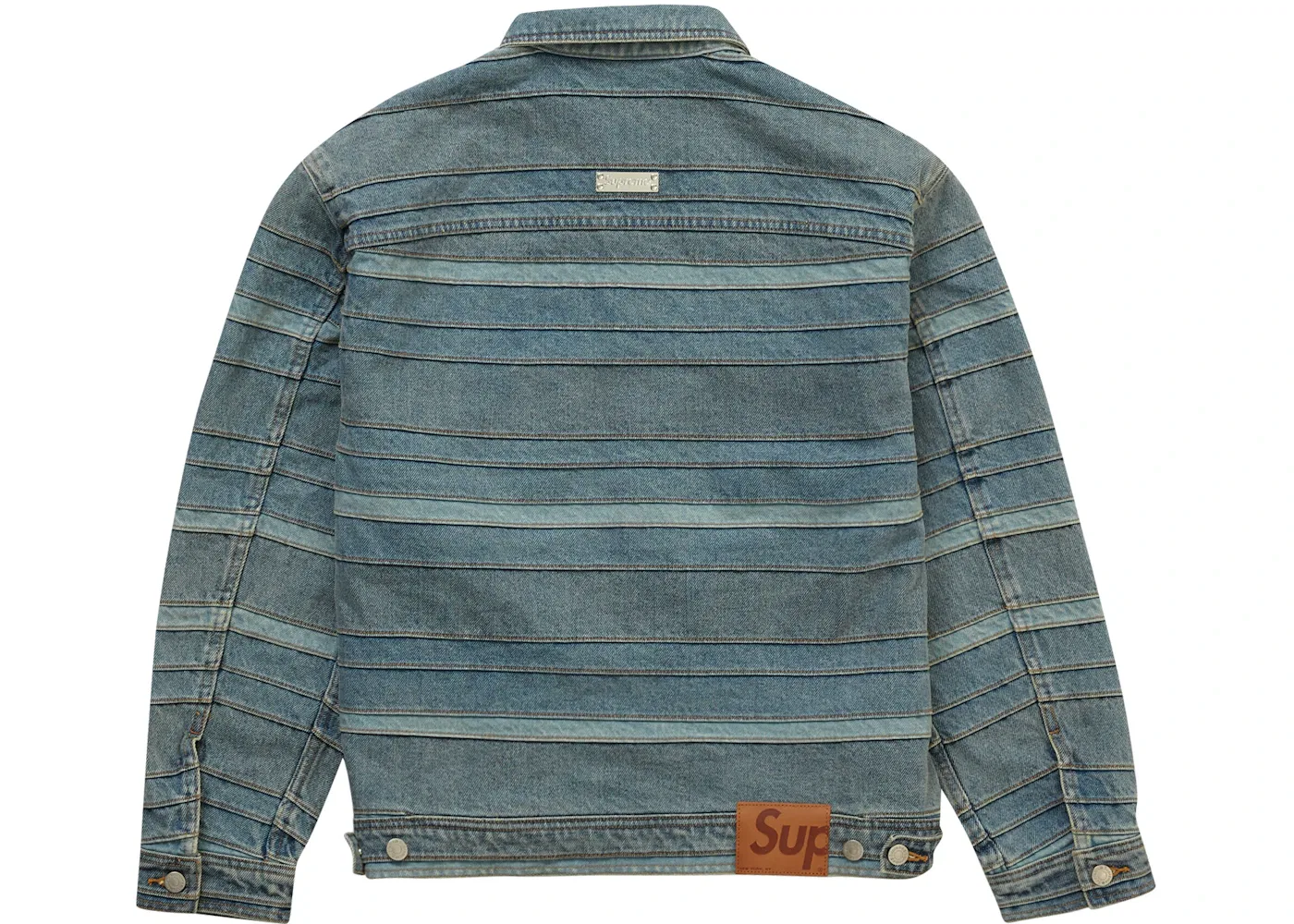 Мужская куртка-джинсовка деним Supreme, Washed Blue — фото 2