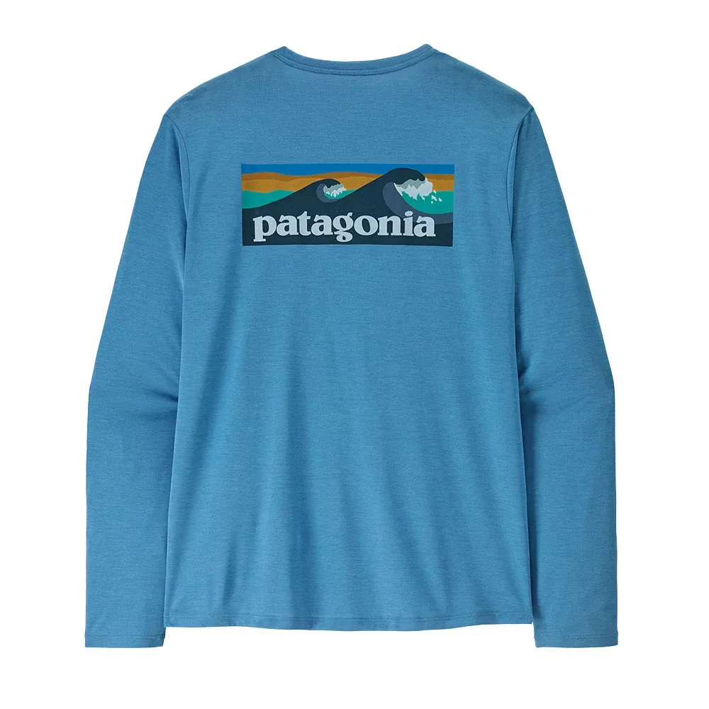 Лонгслив с длинным рукавом Boardshort Patagonia, Shore Blue/Light Shore Blue