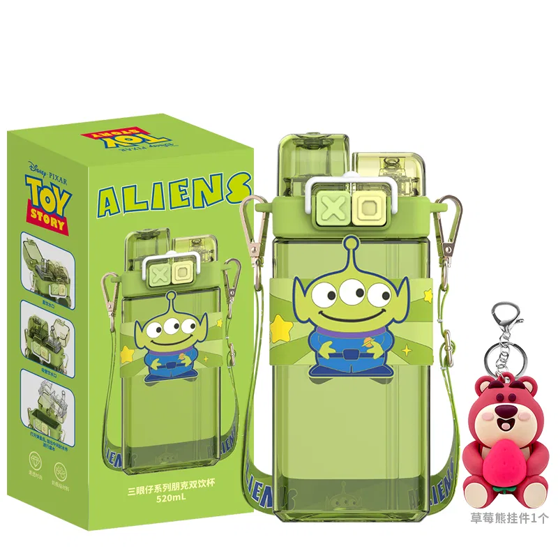 Детская кружка с принтом Alien Water Cup+Lotso Charm, Disney, 520 мл, Green