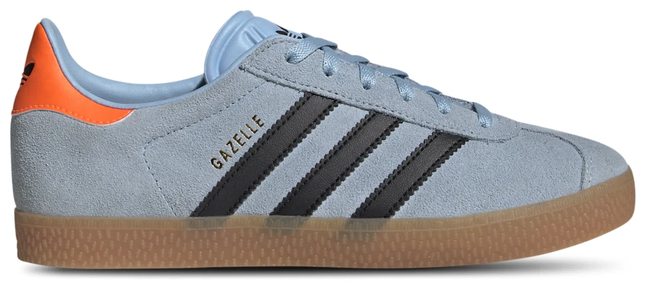 Кроссовки для девочек Gazelle Adidas, цвет Clear Sky/Black/Solar Orange