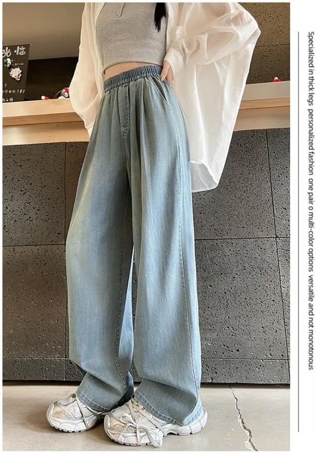 Джинсы свободные, Wide Leg Pants, White — фото 3