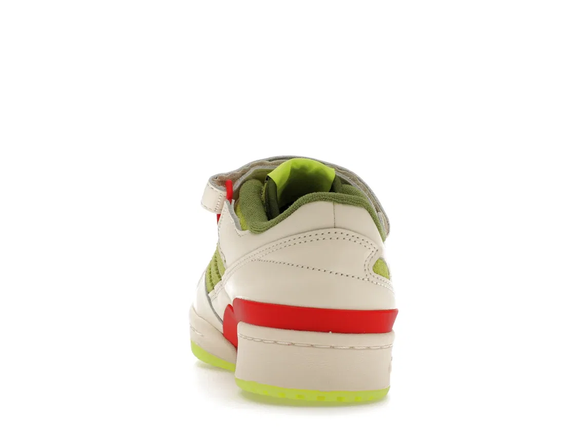 Детские кроссовки Lifestyle Adidas Forum Low The Grinch (2023), Cream White/Collegiate Red/Solar Slime — фото 4