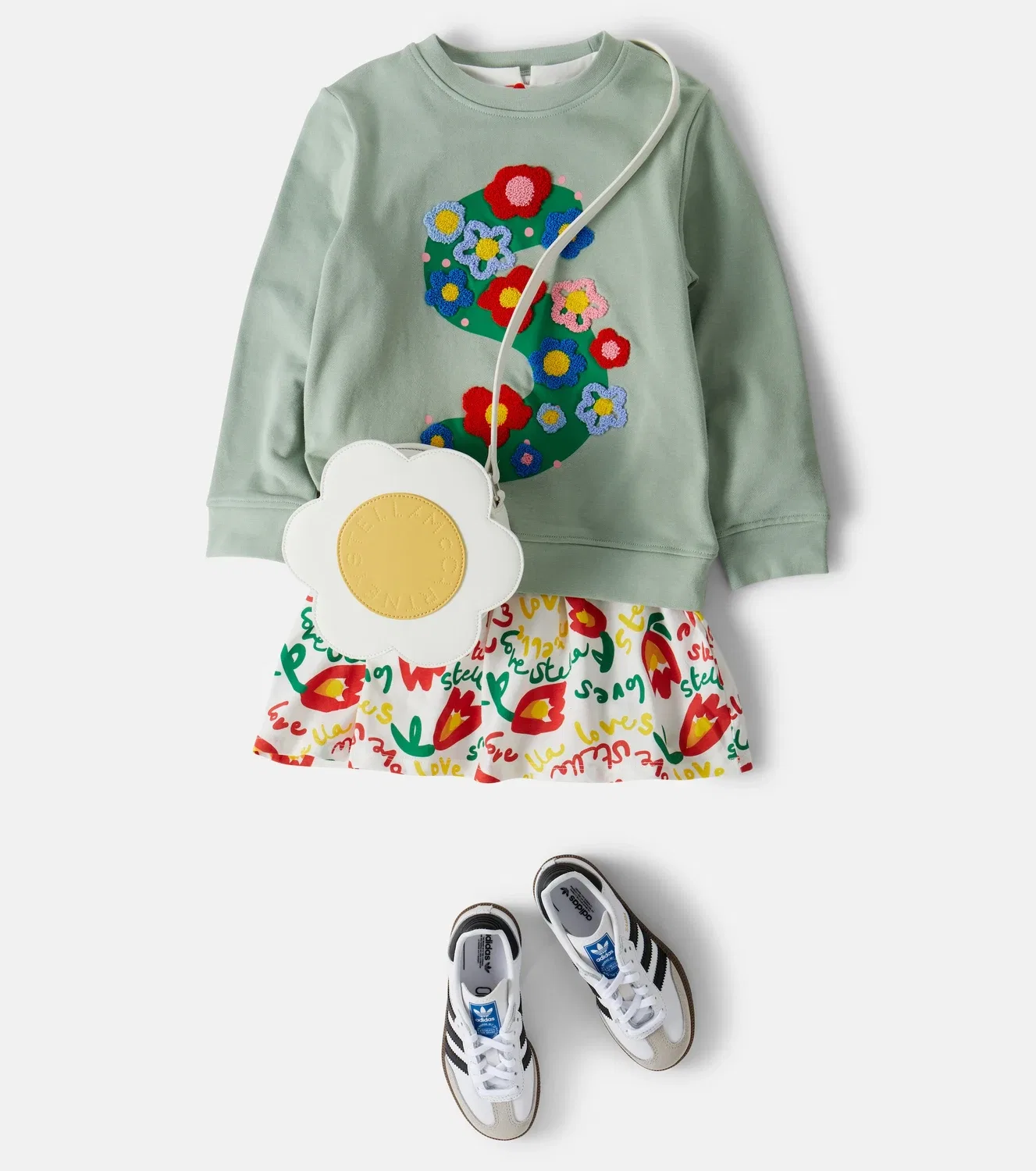 Футболка с аппликацией из хлопкового джерси Stella Mccartney Kids, зеленый — фото 2