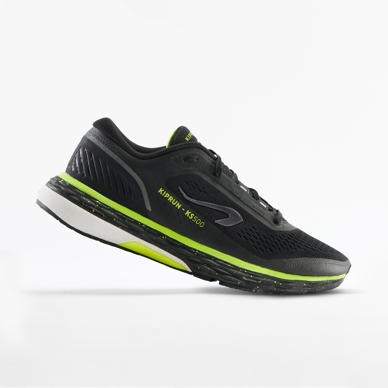 

Кроссовки Kiprun KS500 мужские черные/желтые, черный/неоновый желтый лайм