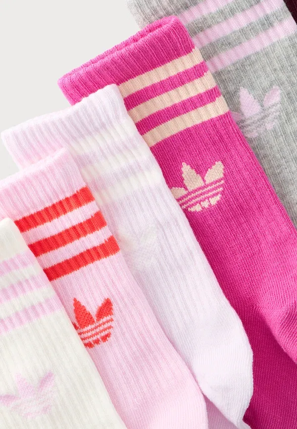 Комплект из 6 пар носков Crew унисекс Adidas Originals, сиреневый/кремовый — фото 2