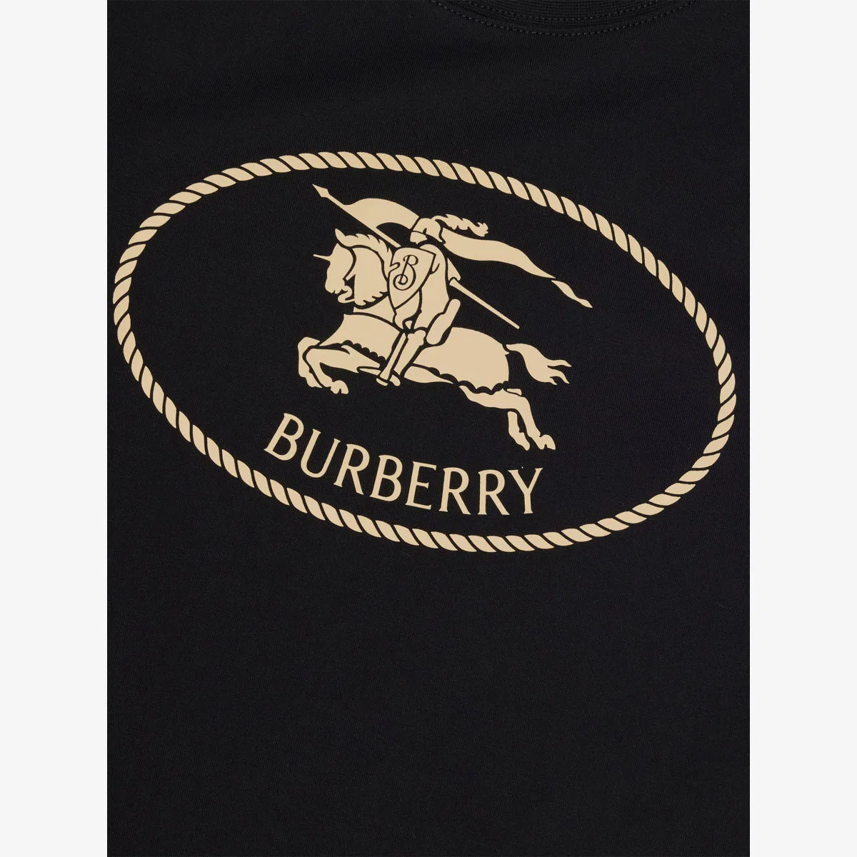 Хлопковая футболка с логотипом, размер 4-14 лет Burberry, черный — фото 2