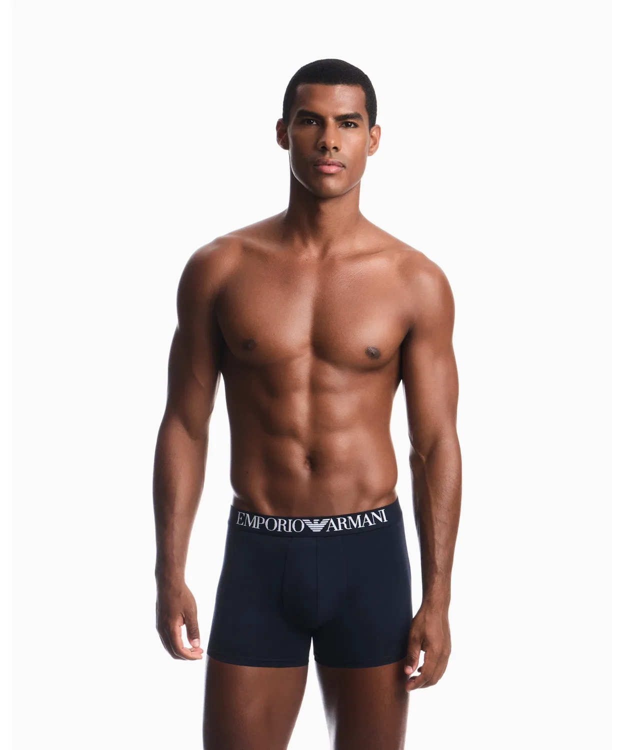 Мужские трусы-боксеры 2 шт хлопковые Regular Fit EMPORIO ARMANI, Navy — фото 3