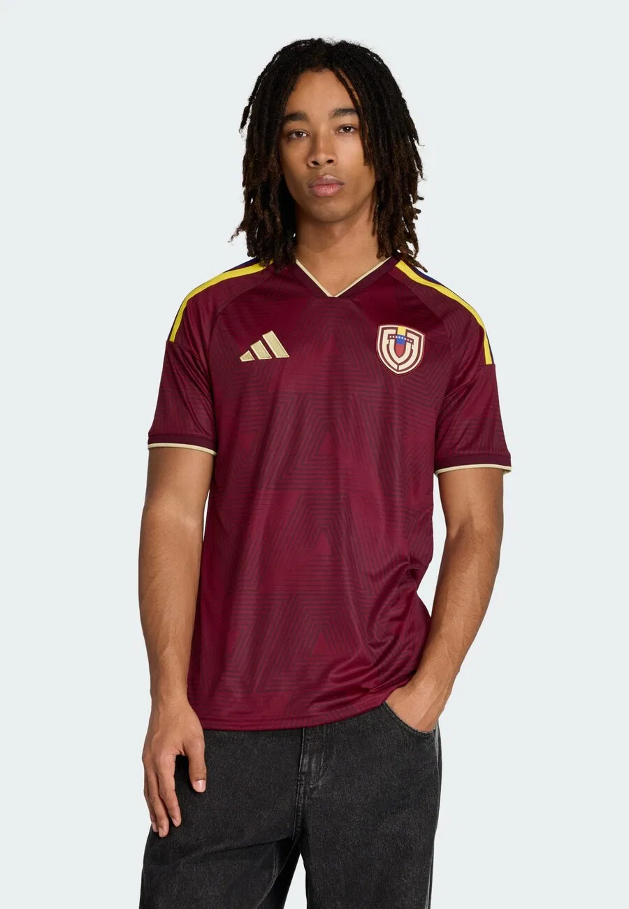 Футболка ADIDAS PERFORMANCE 'Venezuela 26 Home' винно-красного цвета — фото 3