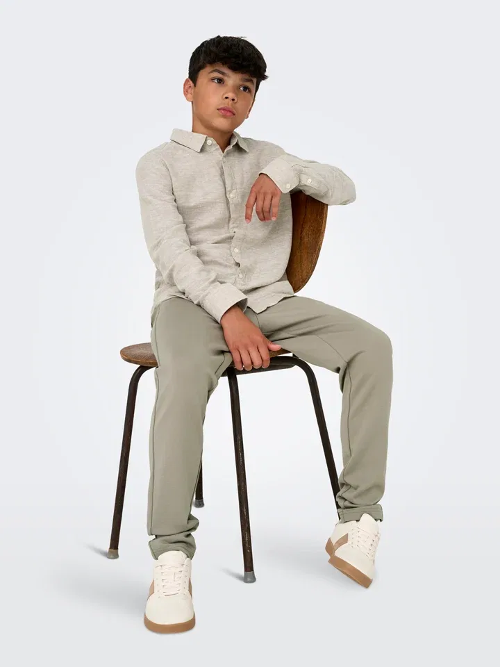 Рубашка Caiden Only & Sons Junior, бежевый — фото 3