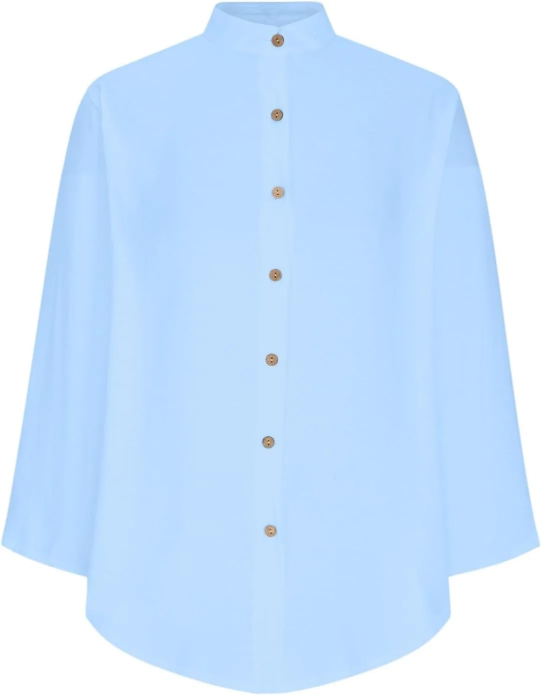 Женская туника свободного кроя с пуговицами Pelang, Light Blue — фото 4
