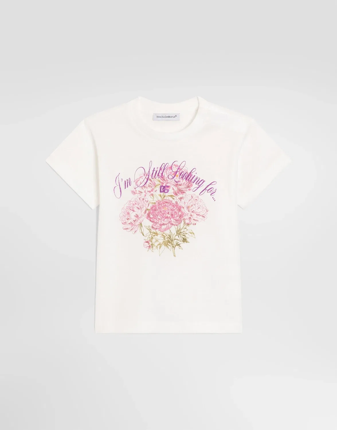 Футболка из джерси с вышивкой Dolce&Gabbana, белый