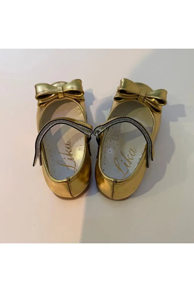 Детские балетки для девочек с ортопедической стелькой Lika, Gold Gold Dore — фото 4