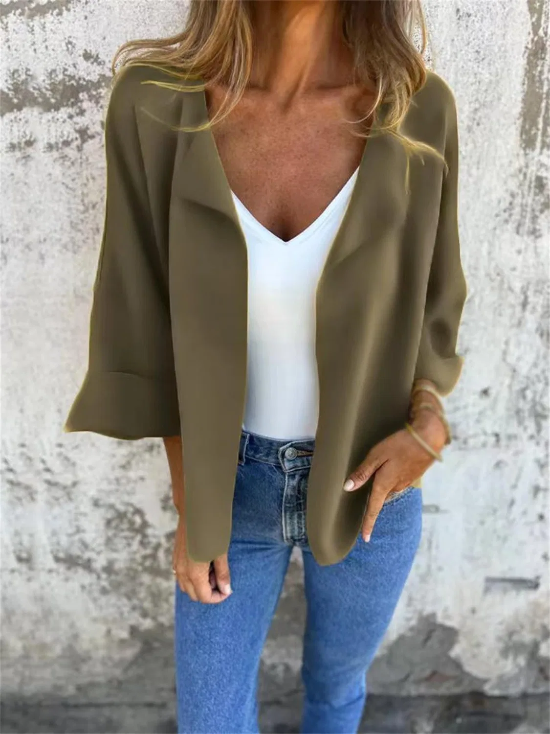 Женское пальто без пуговиц из искусственной замши Solido Moda Donna, Nero — фото 3