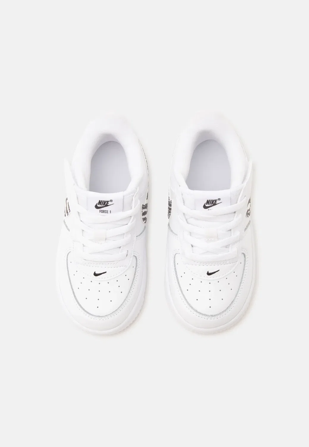 Кроссовки Force 1 с низким принтом, унисекс Nike Sportswear, White/Black — фото 4