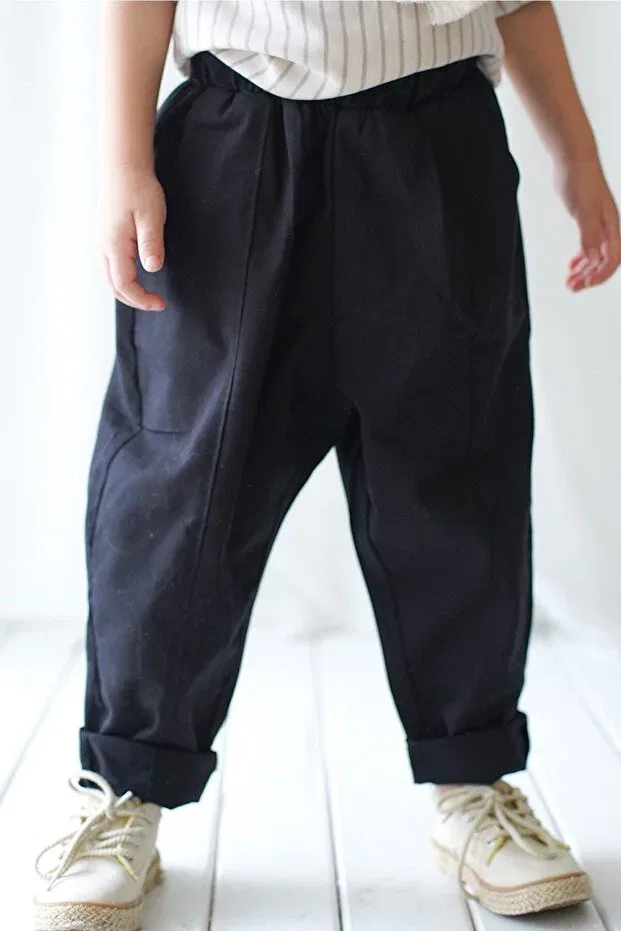 Детские брюки для девочек с полосками Catz Kids, Black