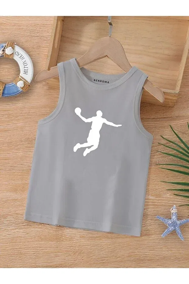 Детская футболка для мальчиков с принтом Cartoon Character Printed Benroma, Gray