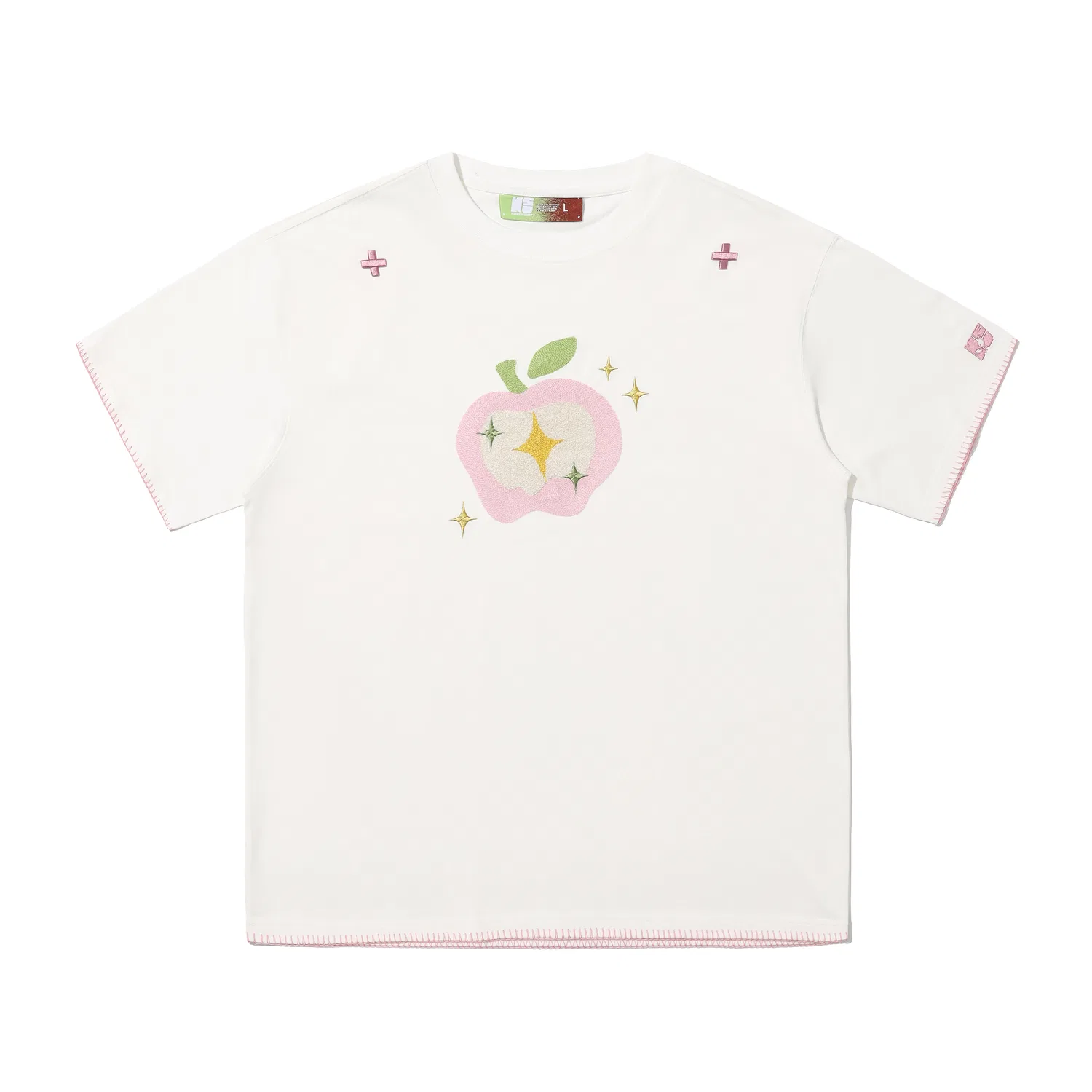 Детская футболка с круглым вырезом NSTNEW START, White Pink