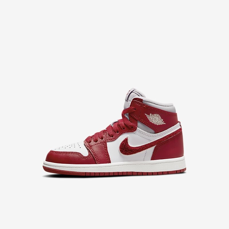 

Кроссовки Air Jordan 1 Retro High OG PS 'Newstalgia Chenille', красный