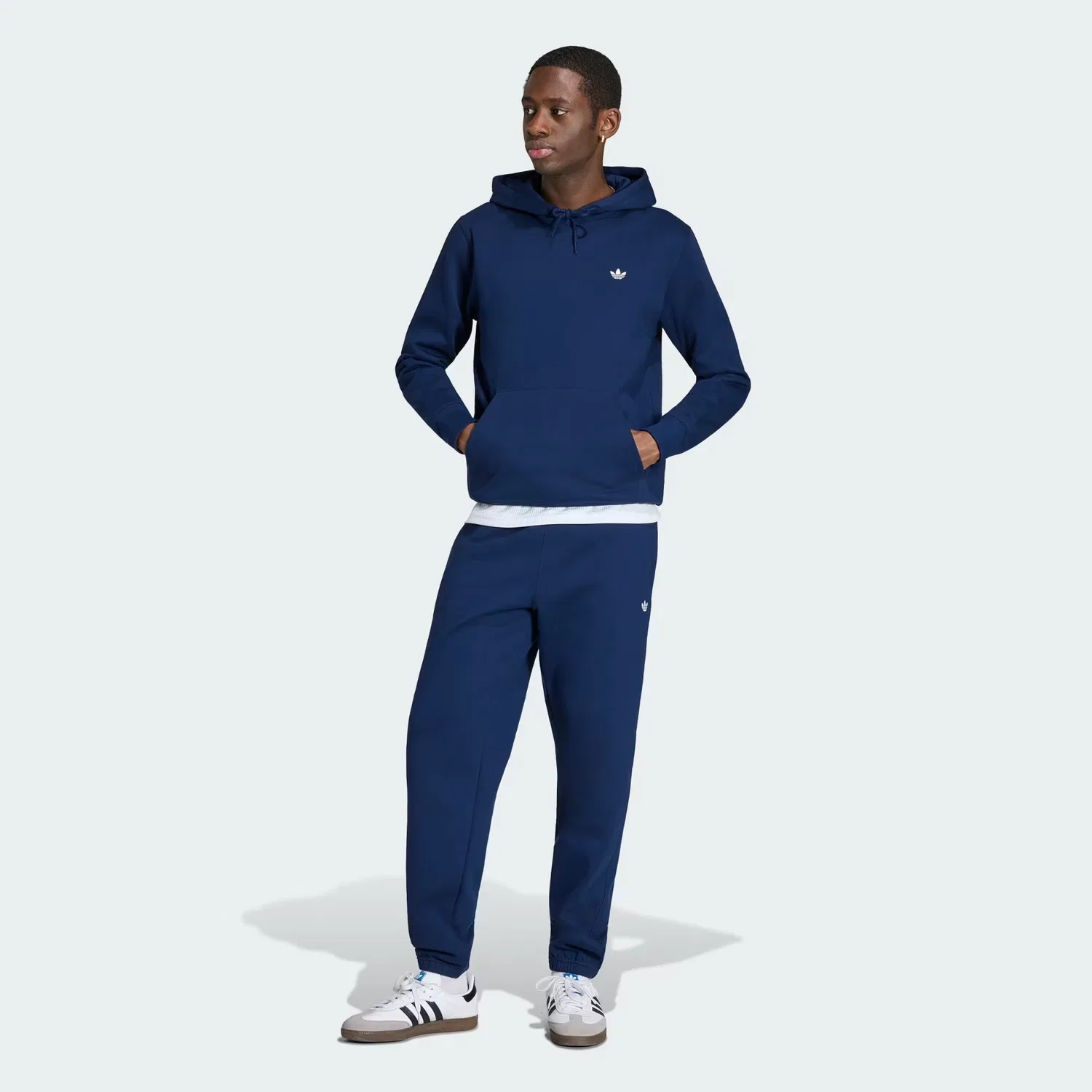 Мужские брюки из флиса прямого кроя TREFOIL ESSENTIALS Adidas Originals, темно-синий — фото 3
