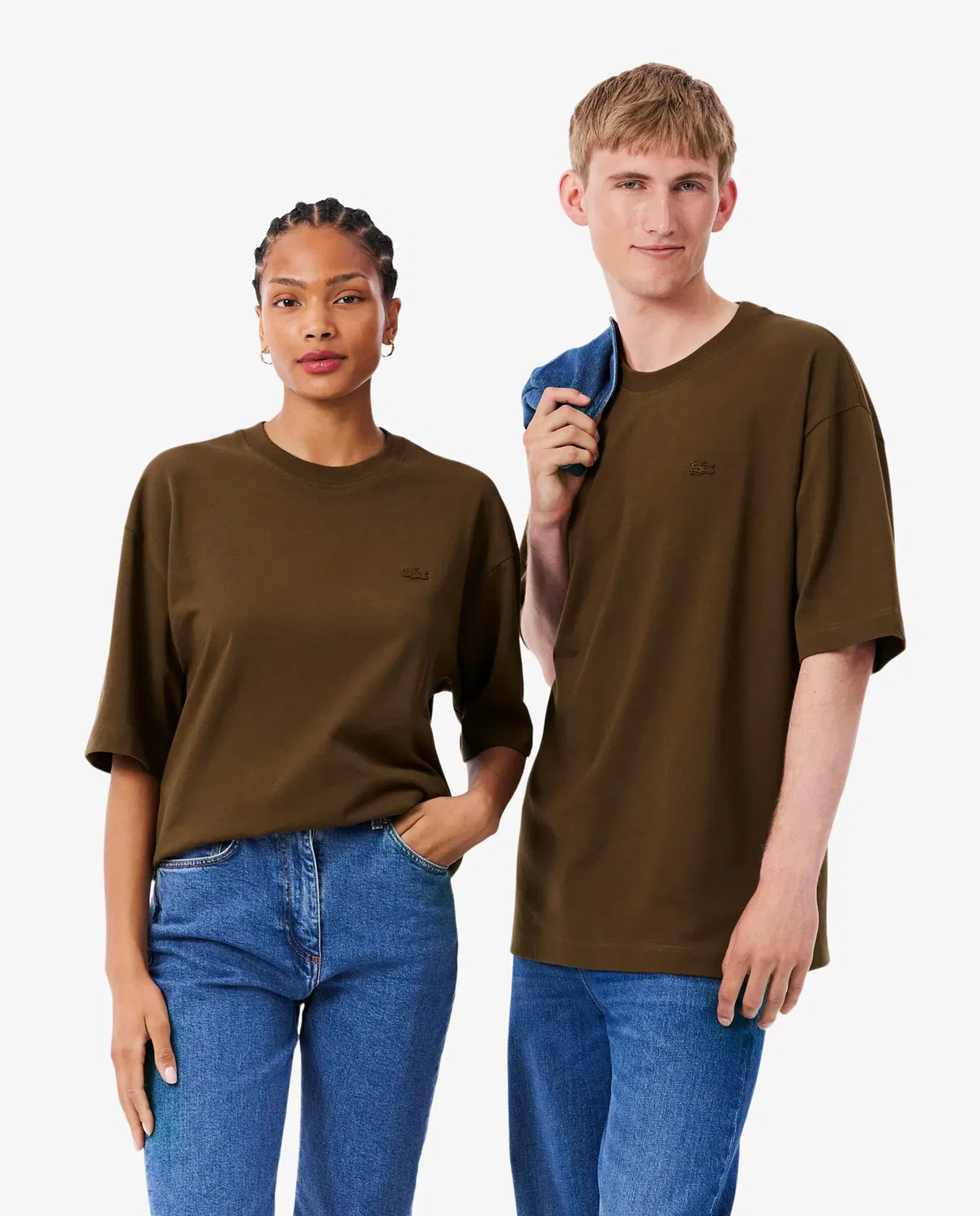 Футболка Lacoste свободного кроя, Marrón