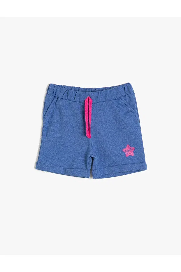 Детские шорты для девочек с принтом Koton, Navy Blue/740