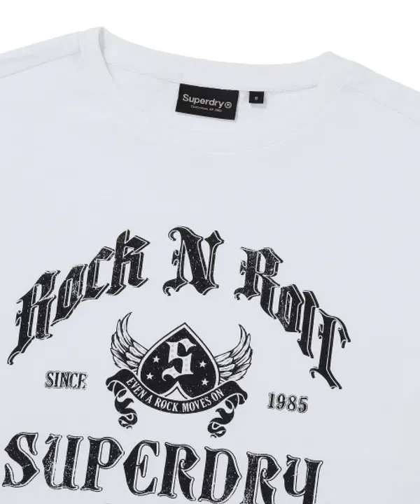 Футболка с длинным рукавом рок-н-ролл Superdry, белый — фото 3