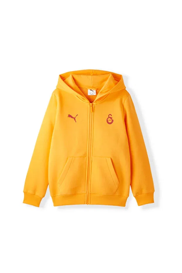 Детское худи для девочек на молнии с капюшоном Galatasaray puma kids zippered hooded sweatshirt 78291506 Gsstore, Yellow