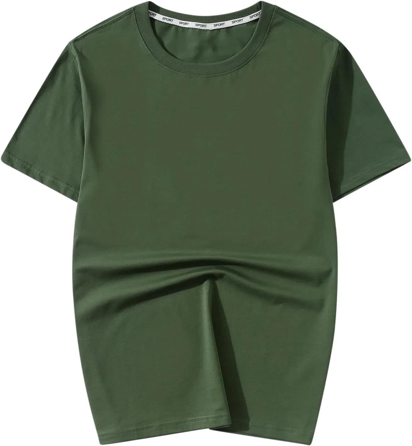 Мужская футболка с круглым вырезом Slim Fit, Army Green