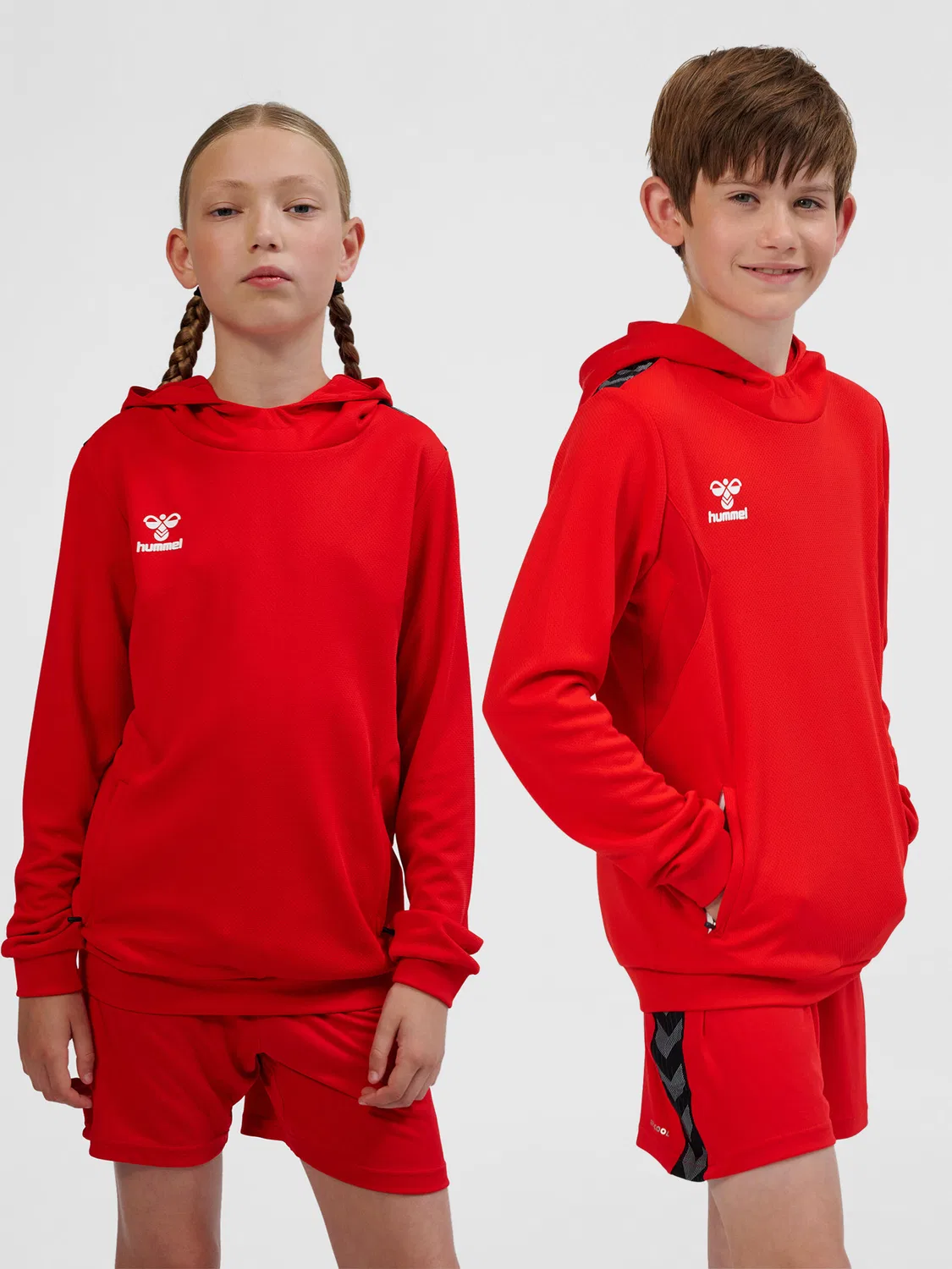 Детское худи с принтом Hmlauthentic Hummel, Rot