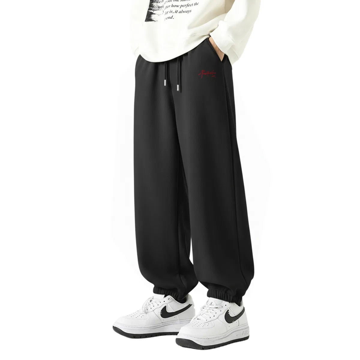 Детские утепленные брюки на флисе с манжетами MINISO, Gray — фото 3
