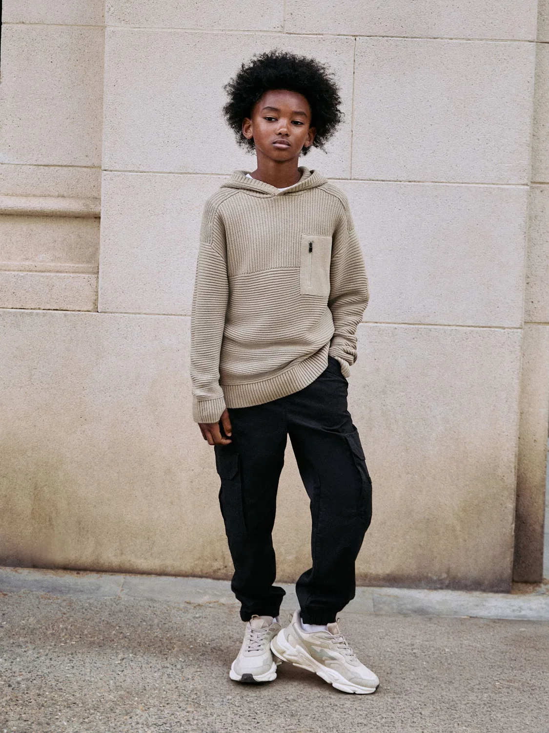 Худи утилитарное вязаное, модель Utility Knitted Hoodie Next, нейтральный — фото 3