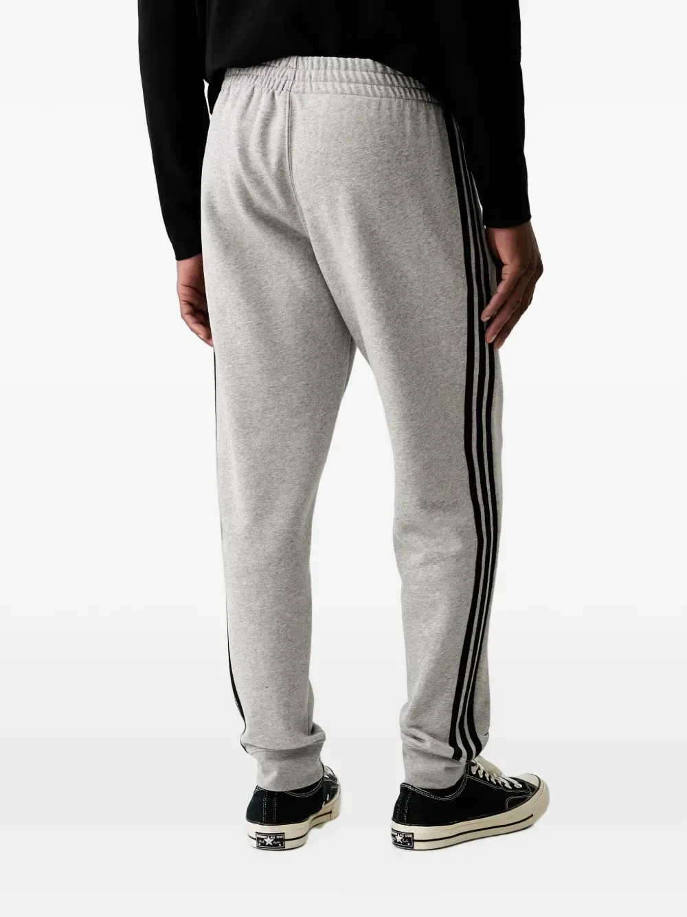 Спортивные брюки с полосками и вышитым логотипом Adidas, серый — фото 3
