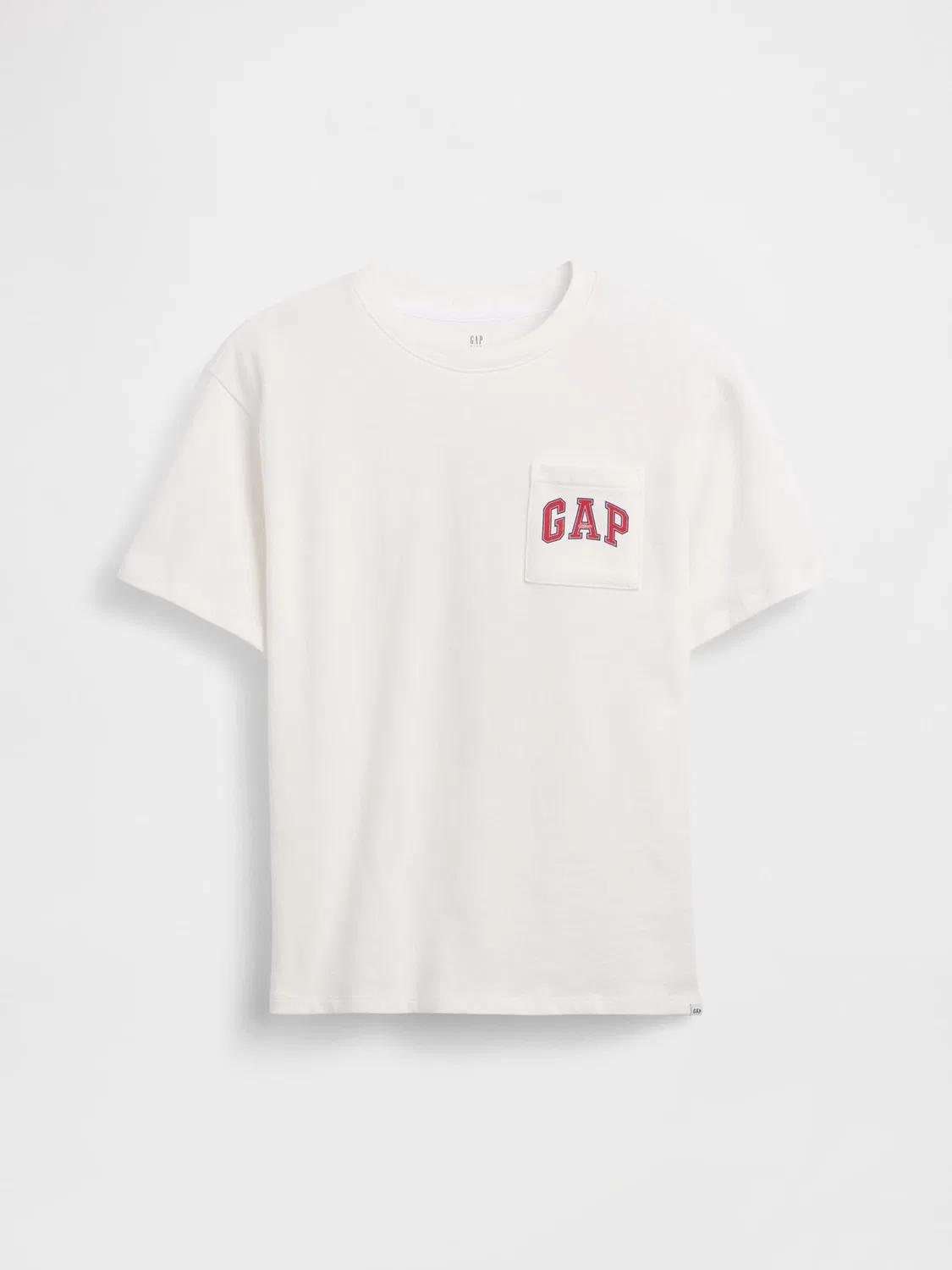 Футболка с логотипом Gap, свободный крой, белый — фото 3