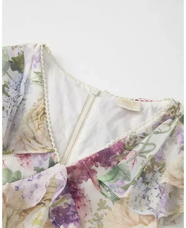 Детское платье для девочек с воланами Seraphina Frill Maxi Dress Marlo Kids, Floral — фото 3