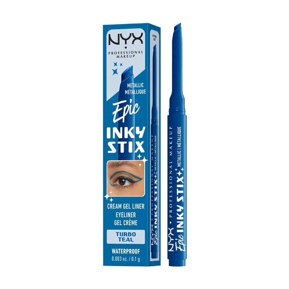 

Кремово-гелевая водостойкая подводка для глаз Nyx Professional Makeup Epic Inky Stix, Turbo Teal, 0.1 г