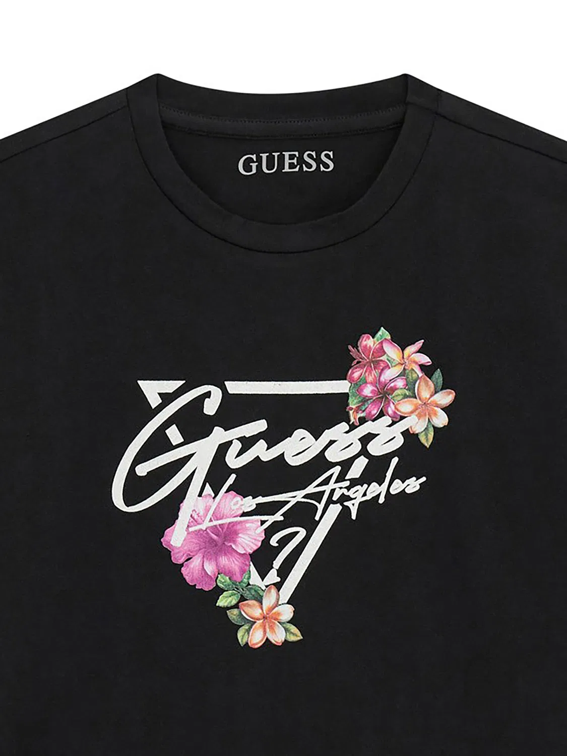 Футболка свободного кроя для девочки Guess, черный — фото 3